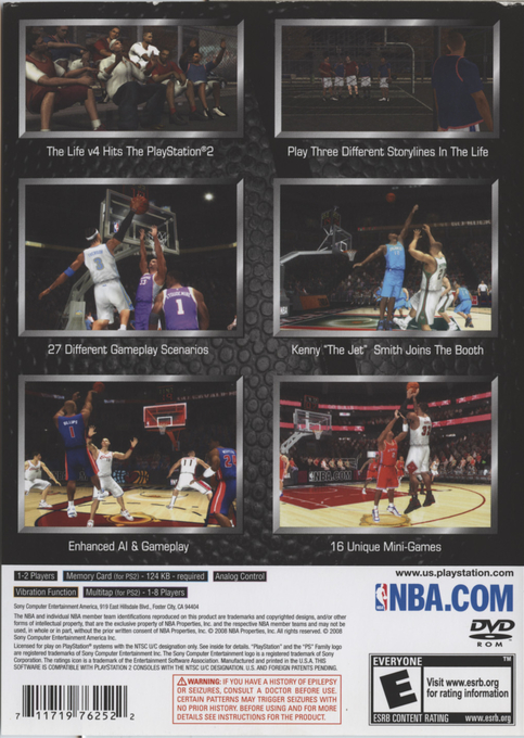 NBA 09 - The Inside — box-2D-back (US)