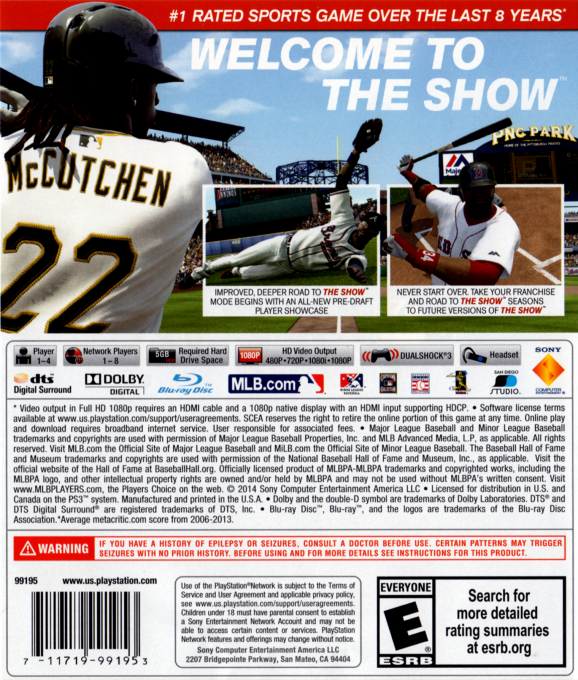 MLB 14 - The Show — box-2D-back (US)