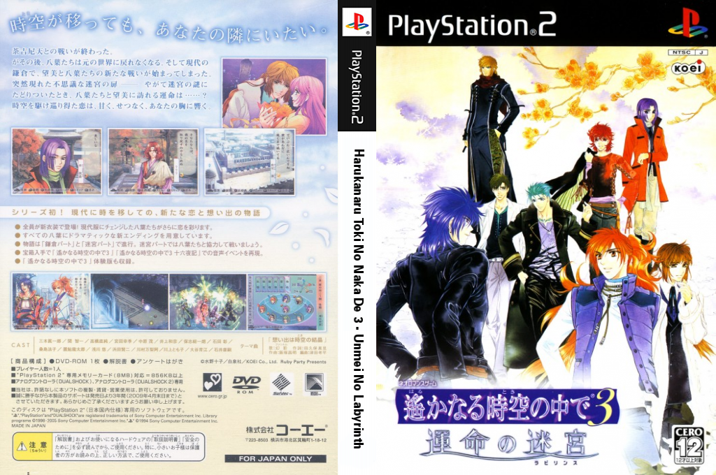 Harukanaru Toki No Naka De 3 - Unmei No Labyrinth — box-texture (JP)