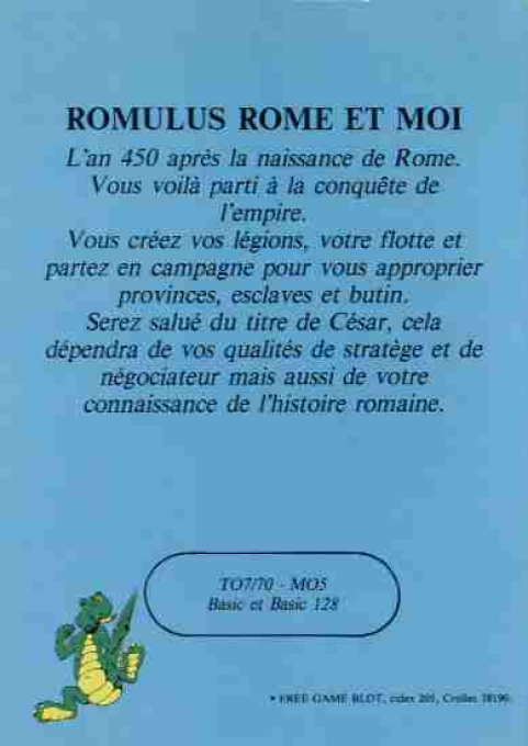 Romulus, Rome Et Moi — box-2D-back (WOR)
