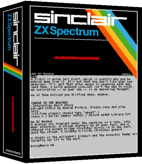 ZxZvm - A Change in the Weather - An Interactive Short Story — box-3D (SS)