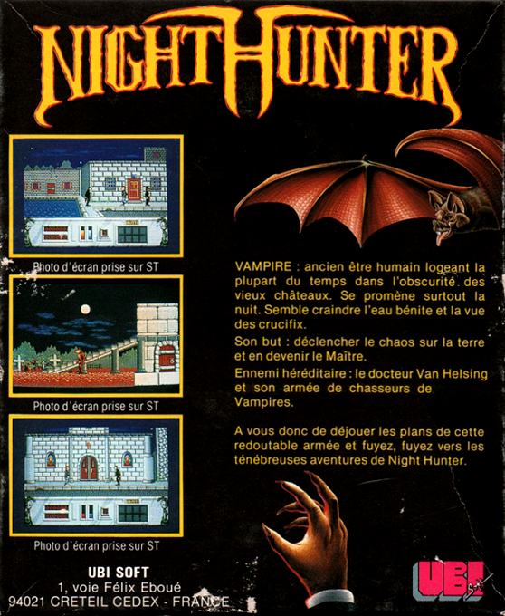 Night Hunter — box-2D-back (FR)