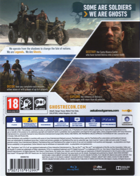 Tom Clancy's Ghost Recon - Wildlands — box-2D-back (EU)