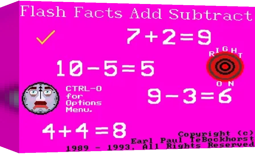 Flash Facts Add Subtract — box-3D (WOR)