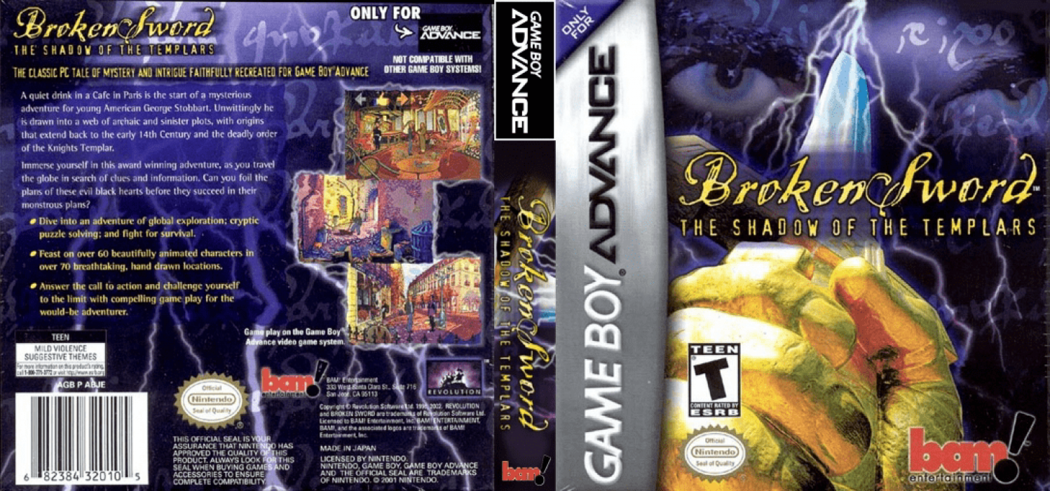 Broken Sword - The Shadow of the Templars — box-texture (US)