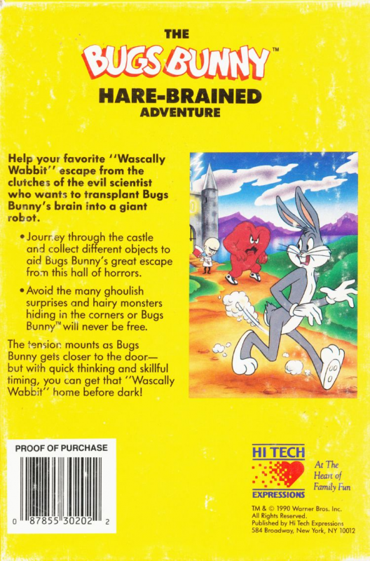 Bugs Bunny Hare-brained Adventure, The — box-2D-back (US)