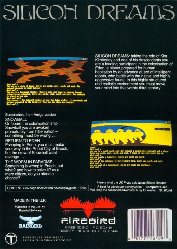 Silicon Dreams — box-2D-back (US)