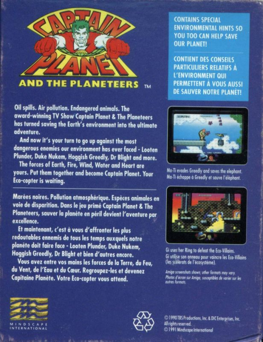 Captain Planet And The Planeteers — box-2D-back (EU)