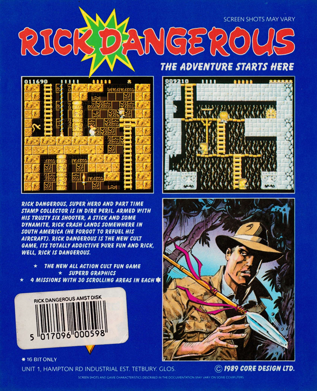 Rick Dangerous — box-2D-back (EU)