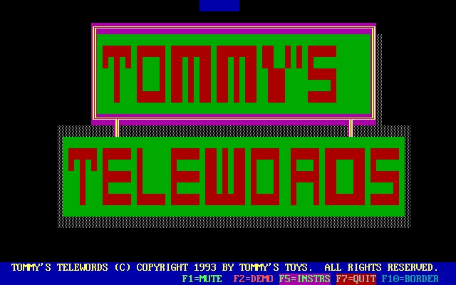 Tommy's Telewords box art