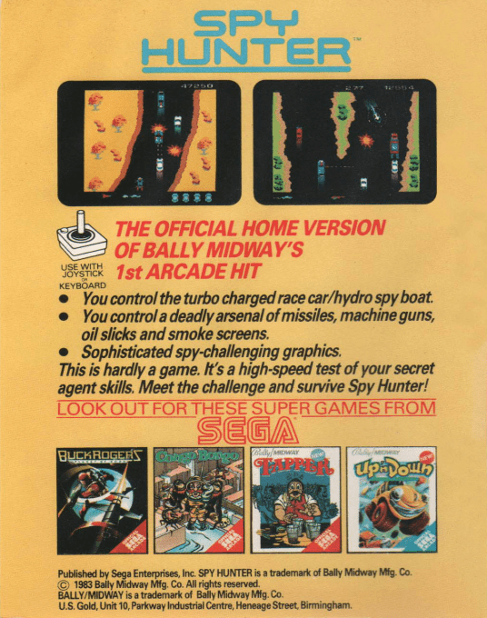 Spy Hunter — box-2D-back (EU)
