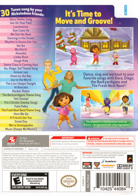 Nickelodeon Dance — box-2D-back (US)