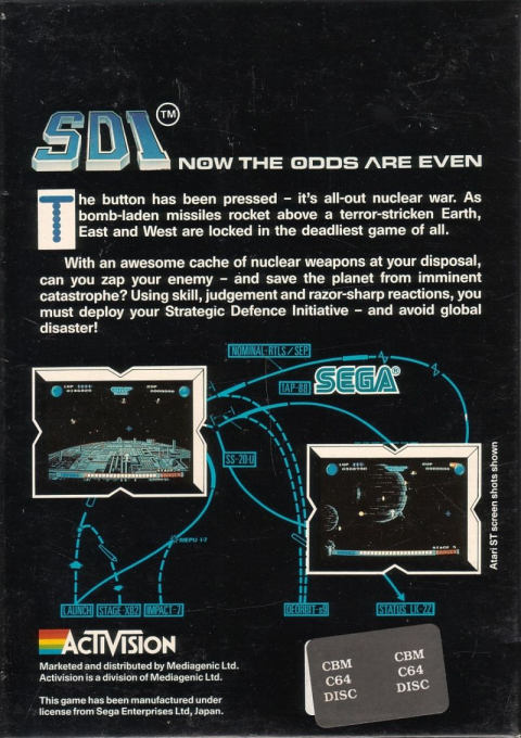 SDI - Strategic Defense Initiative — box-2D-back (EU)