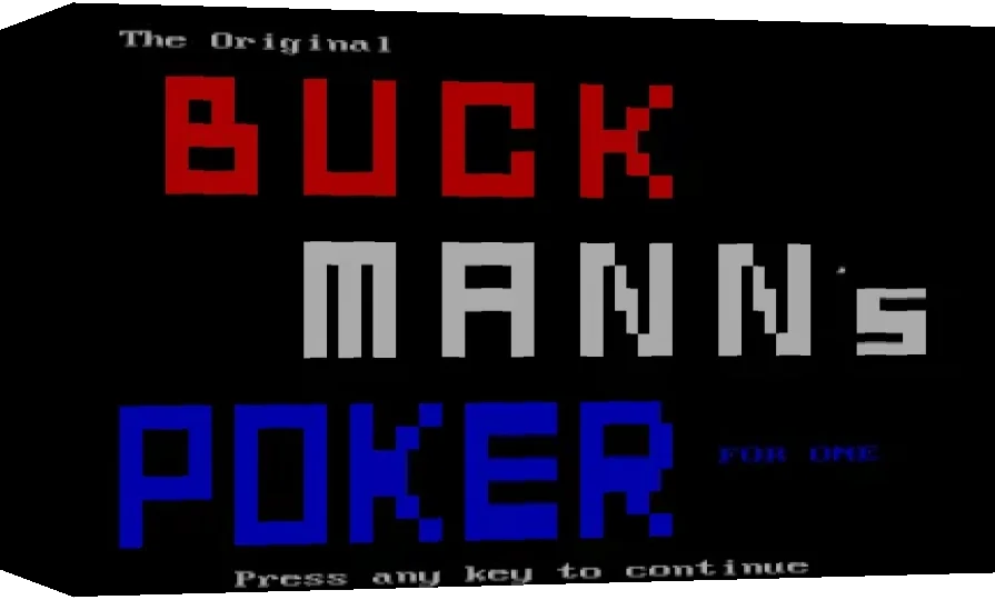 Original Buck Mann's Poker For One, The — box-3D (WOR)