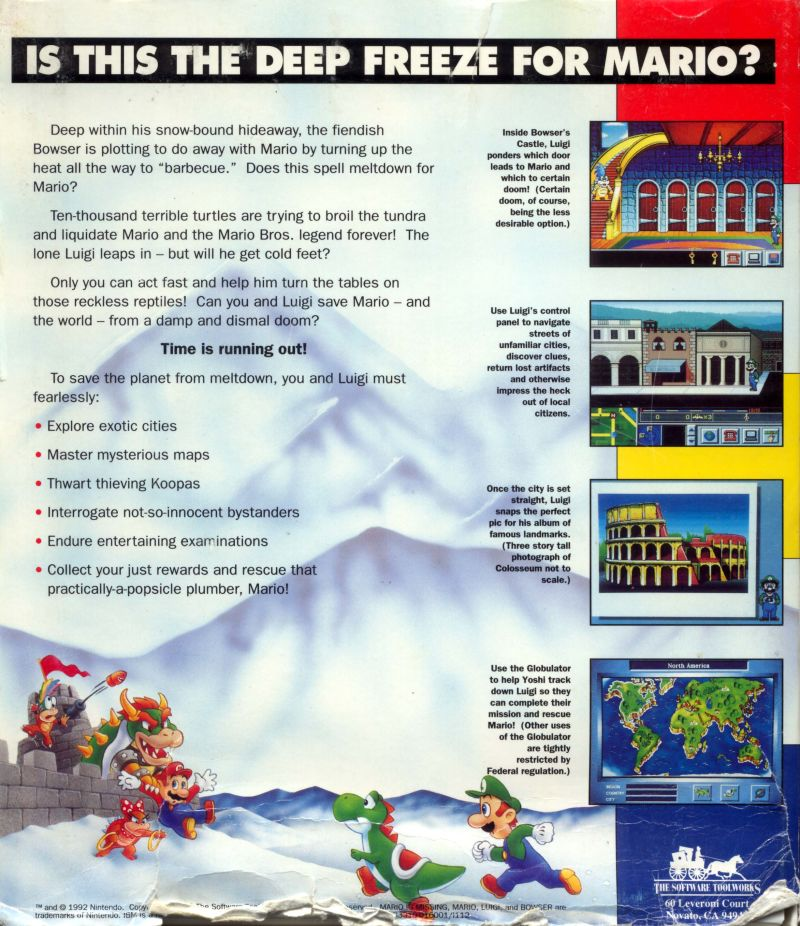 Mario Is Missing! — box-2D-back (US)