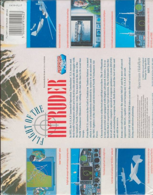Flight of the Intruder — box-2D-back (EU)