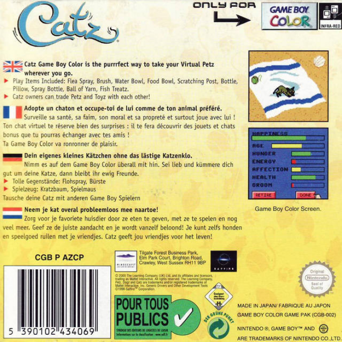 Catz : Your Virtual Petz Palz — box-2D-back (EU)