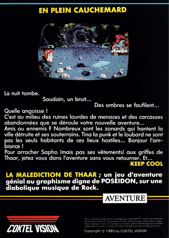 Malédiction De Thaar, La — box-2D-back (FR)