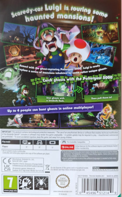 Luigi's Mansion 2 HD — box-2D-back (EU)