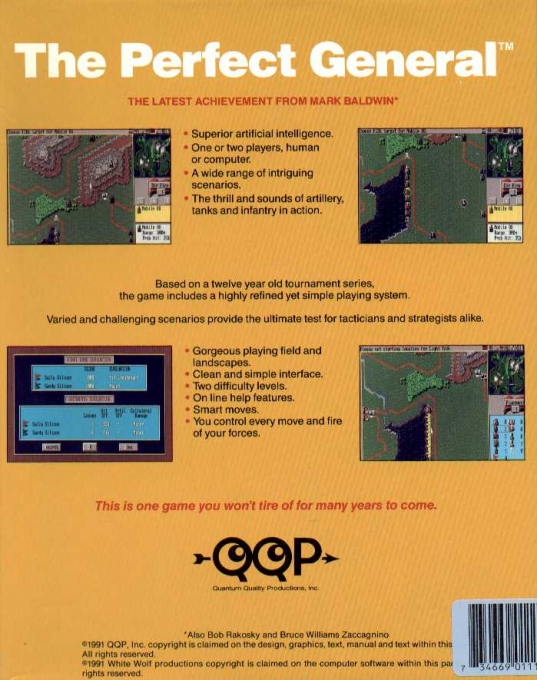 Perfect General, The — box-2D-back (US)