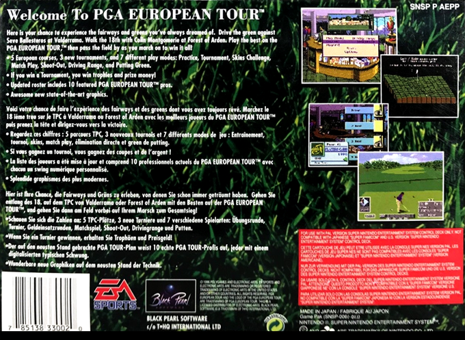 Pga European Tour — box-2D-back (EU)