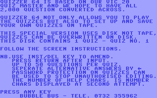 Quizzer 64 — sstitle (WOR)