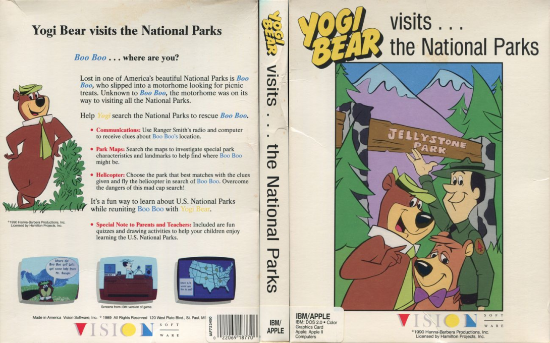 Yogi Bear Visits The National Parks — box-texture (US)