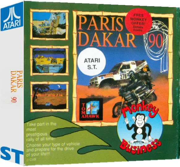 Paris Dakar 1990 — box-3D (EU)