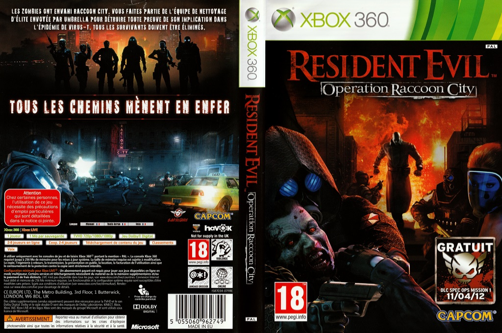 Biohazard - Operation Raccoon City — box-texture (FR)