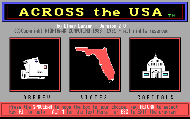 Across the USA box art