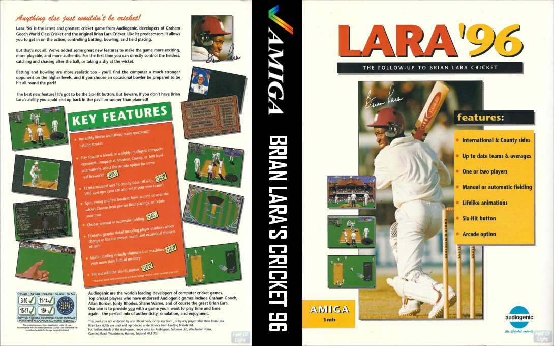 Brian Lara's Cricket 96 — box-texture (WOR)