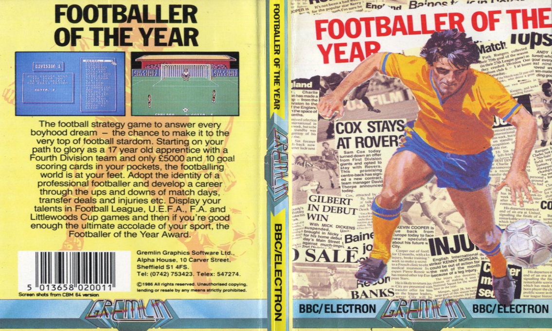 Footballer Of The Year — box-texture (EU)
