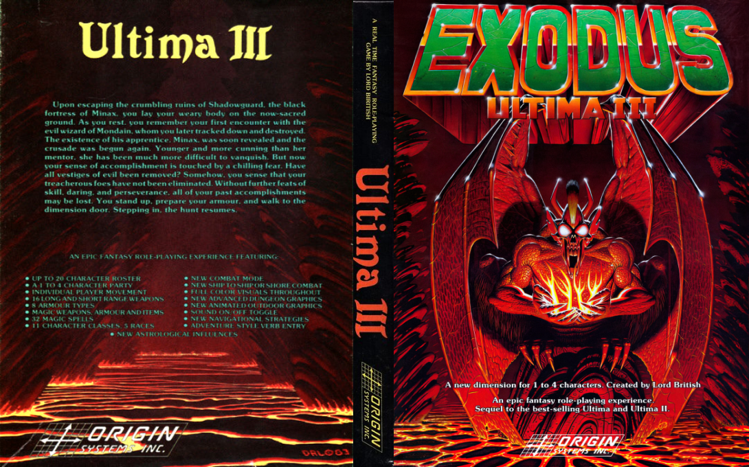 Ultima 3 - Exodus — box-texture (US)