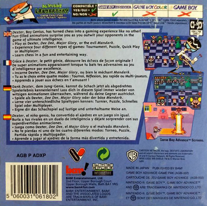 Dexter's Laboratory - Chess Challenge — box-2D-back (EU)
