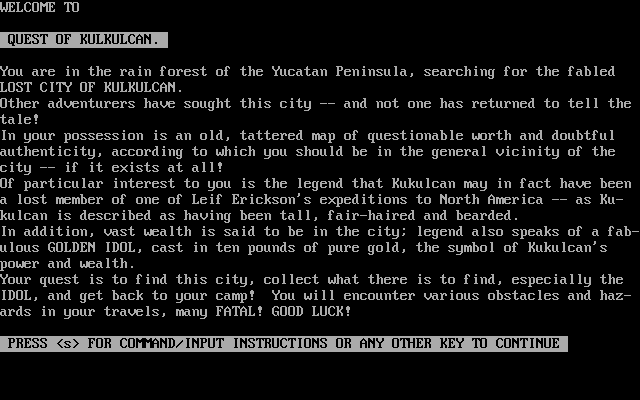 Quest of Kukulcan — sstitle (WOR)