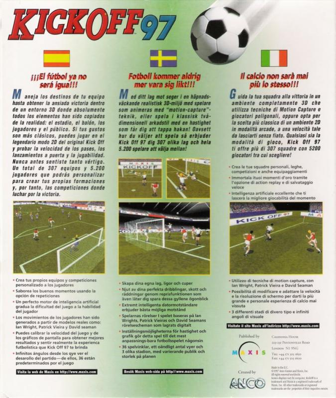 Kick Off 97 — box-2D-back (EU)