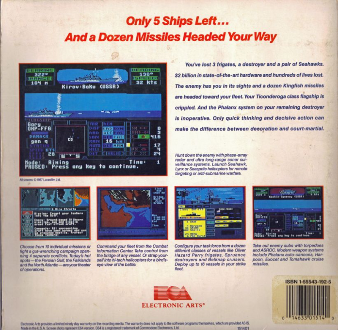 Strike Fleet — box-2D-back (US)