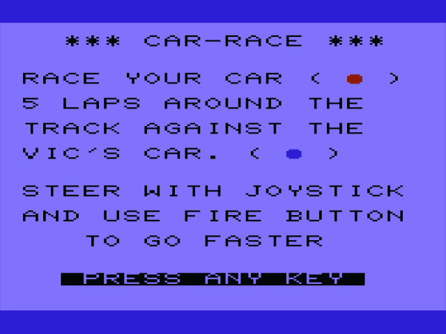 Car Race — sstitle (WOR)