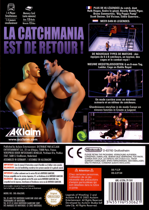 Legends of Wrestling II — box-2D-back (FR)