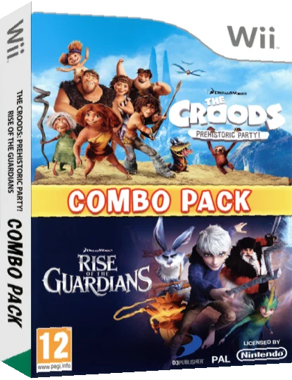 DreamWorks The Croods - Prehistoric Party! & Rise of the Guardians - Combo Pack — box-3D (EU)
