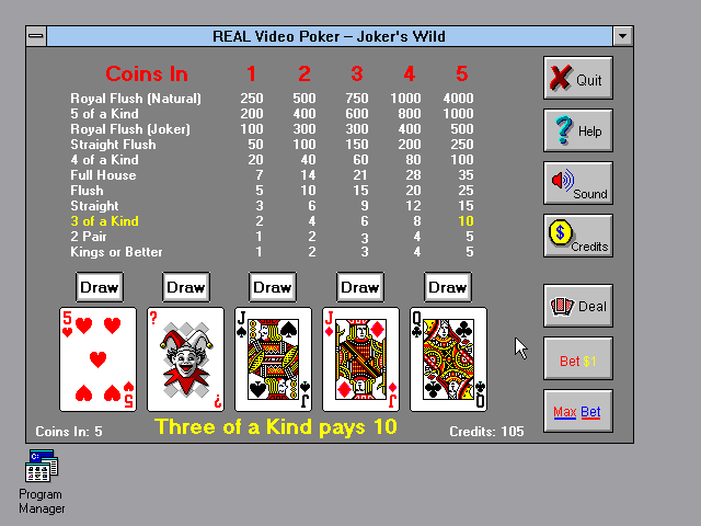Real Video Poker — ss (WOR)