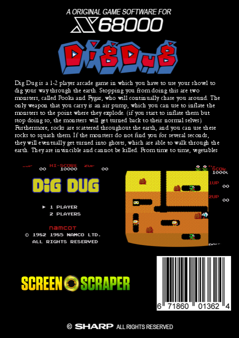 Dig Dug — box-2D-back (SS)