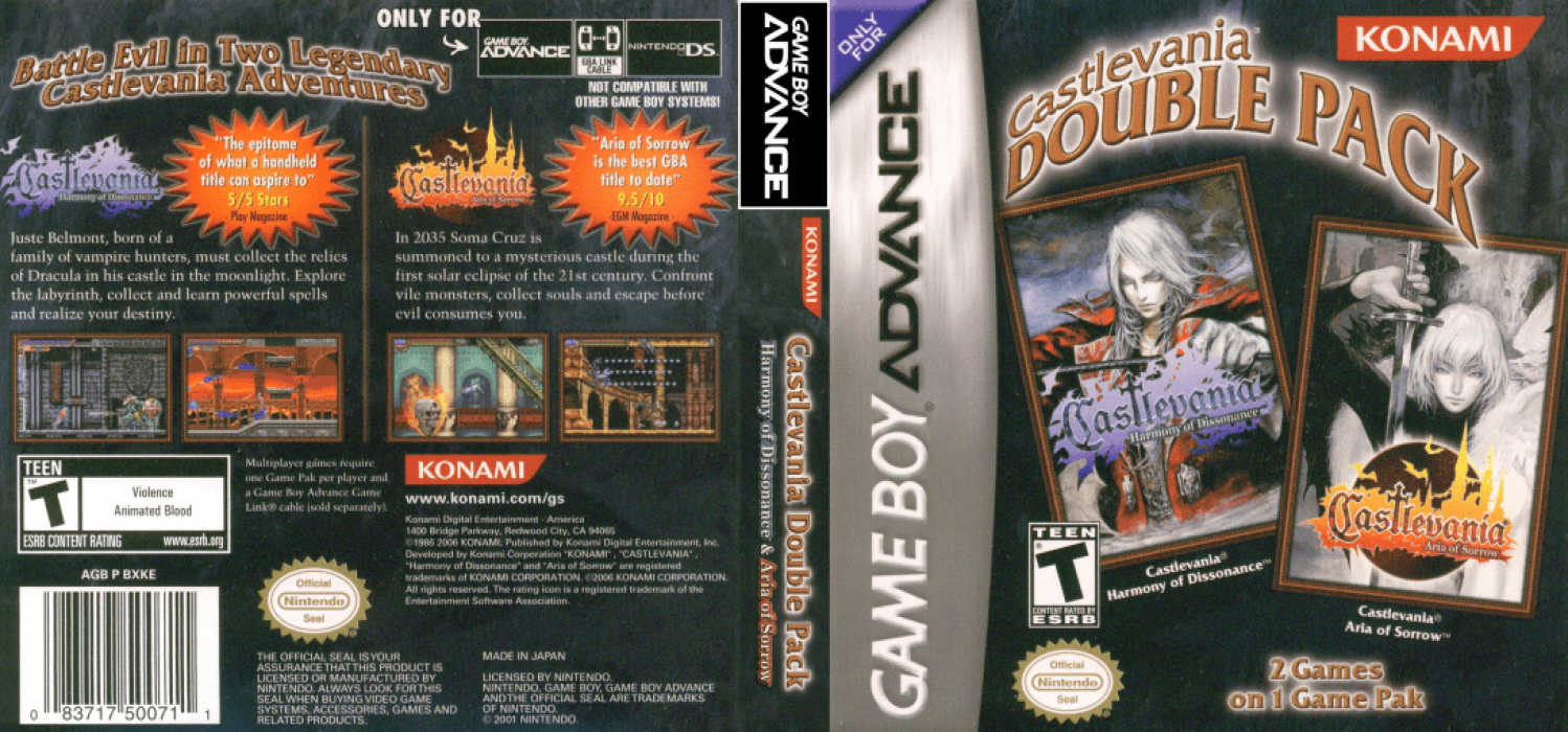 Castlevania Double Pack — box-texture (US)
