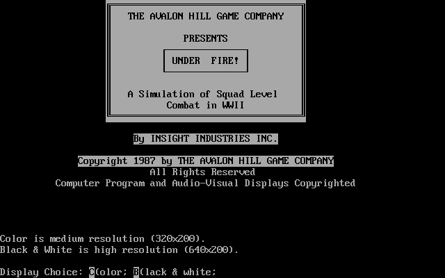 Under Fire! — sstitle (US)