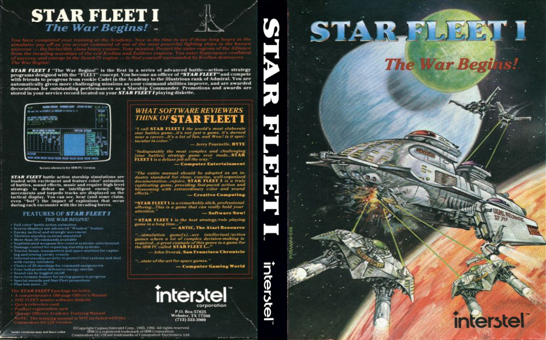 Star Fleet 1 - The War Begins! — box-texture (US)