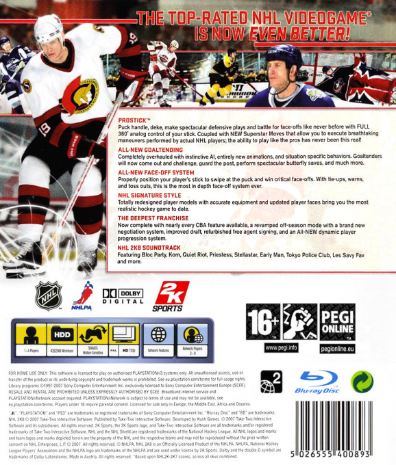 NHL 2K8 — box-2D-back (EU)