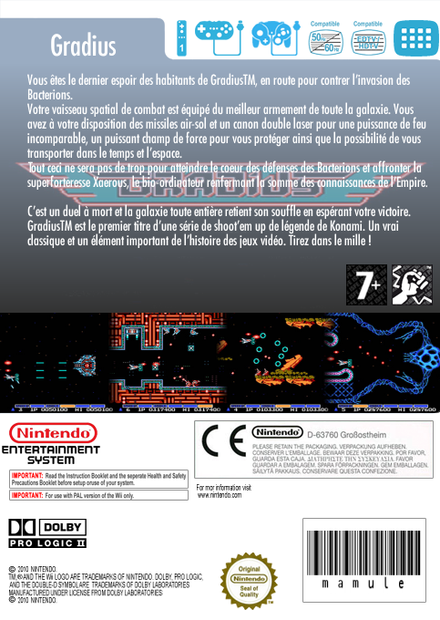 Gradius — box-2D-back (FR)