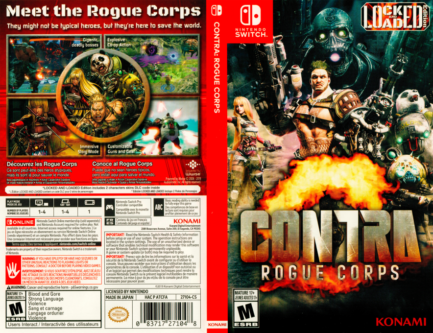 Contra - Rogue Corps — box-texture (US)