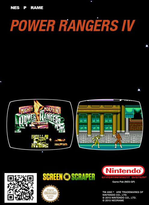 Power Rangers 4 — box-2D-back (SS)