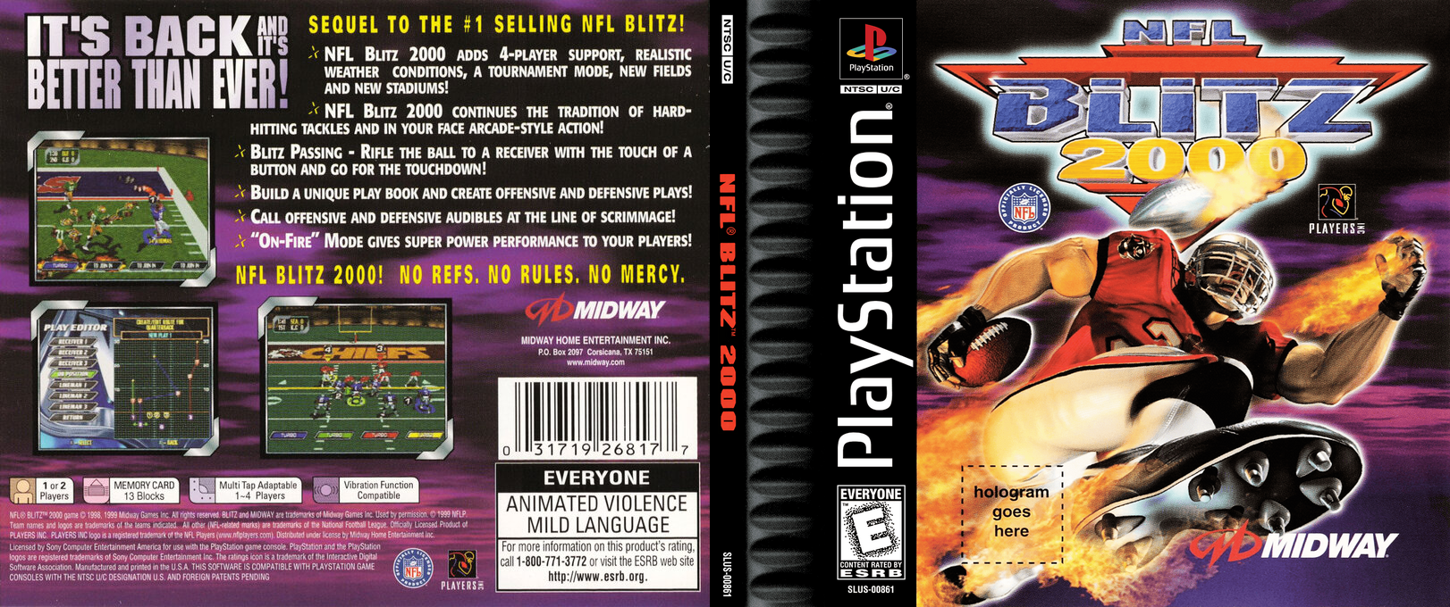 NFL Blitz 2000 — box-texture (US)
